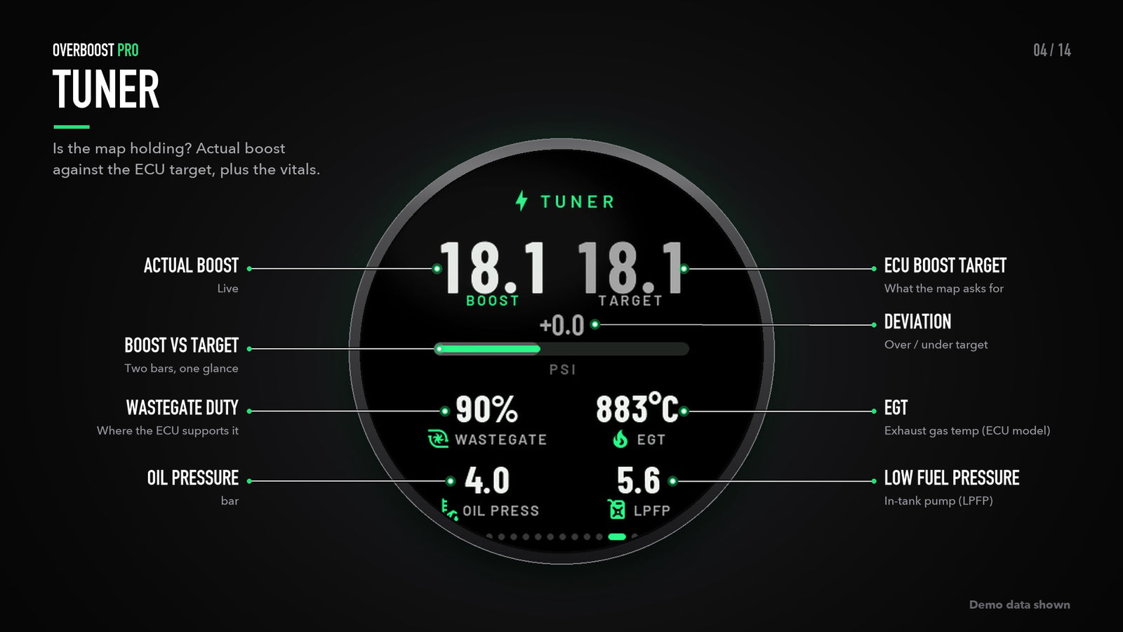 OverBoostPro Tuner screen