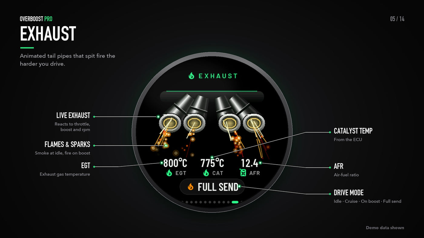 OverBoostPro screen: exhaust